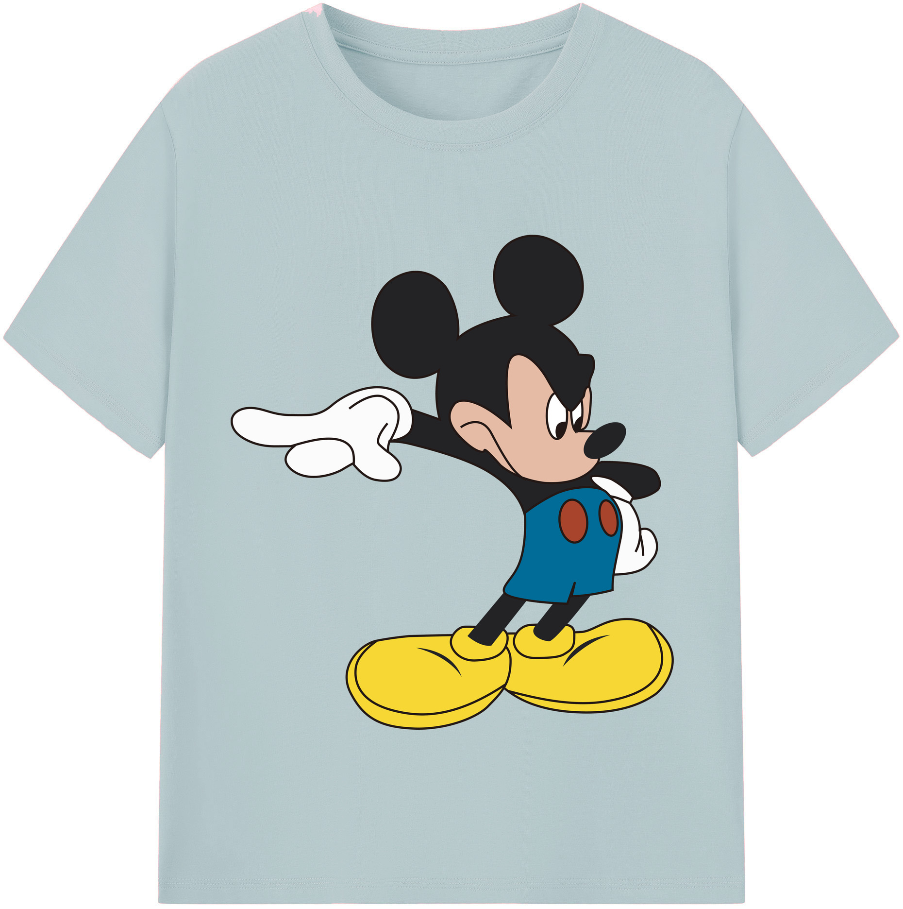 （画像用） ミッキーマウス Mickey Mouse 綿100％半袖Tシャツ（フロントプリント）